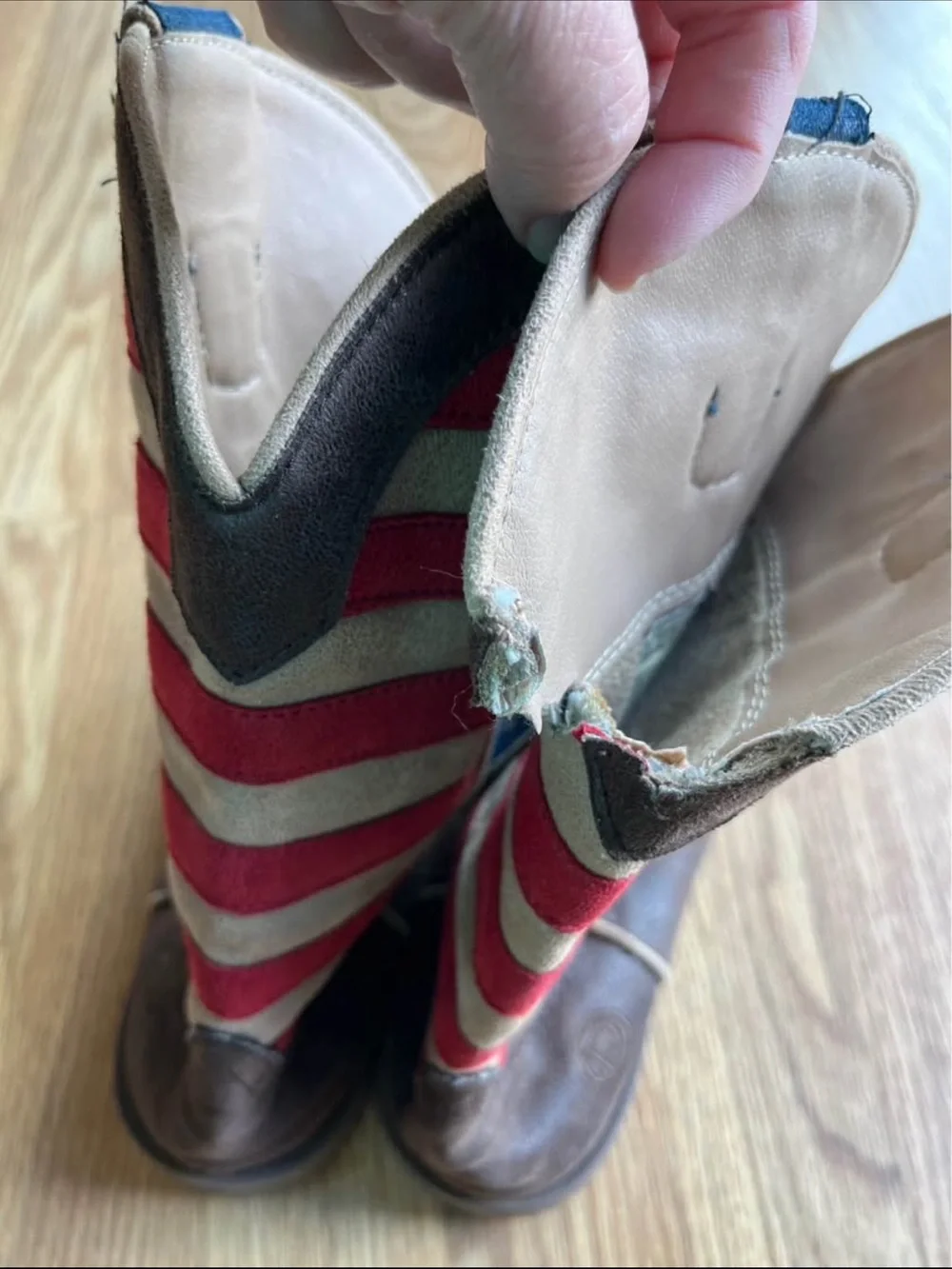 Roper Tan Kids' Boot Interior Label